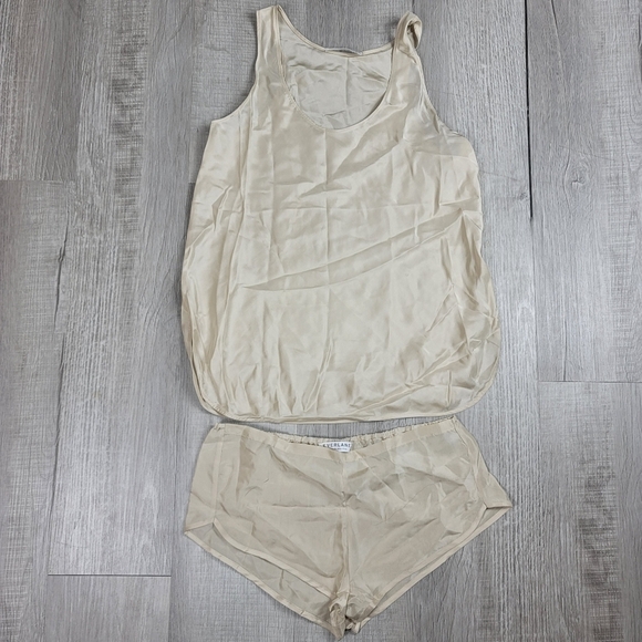 Everlane The Silk Sleep Set Champagne NWOT - Picture 3 of 10